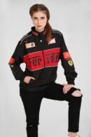 Ferrari F1 Racing Jacket – Premium Parachute Material, Black & Red Unisex Windbreaker