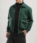 men’s winter jacket dark green