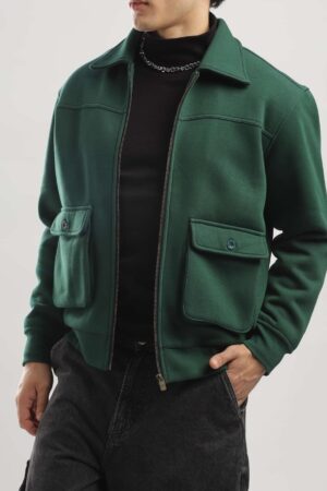 men’s winter jacket dark green