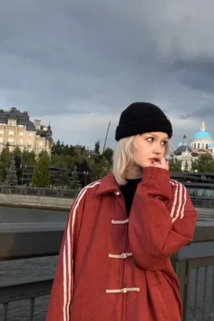 red cny adidas jacket