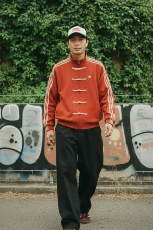 Red CNY Adidas Jacket
