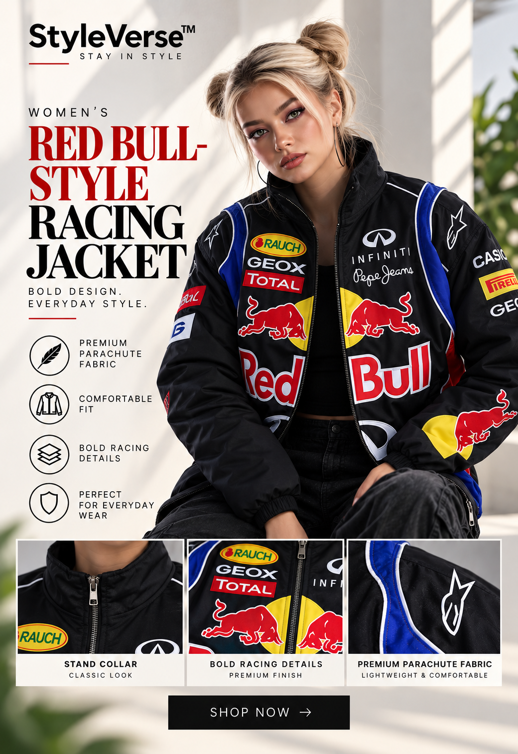 StyleVerse Red Bull Racing Jacket Ad